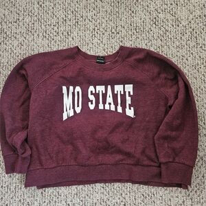 MO STATE Women's Maroon Crew Neck Sweater